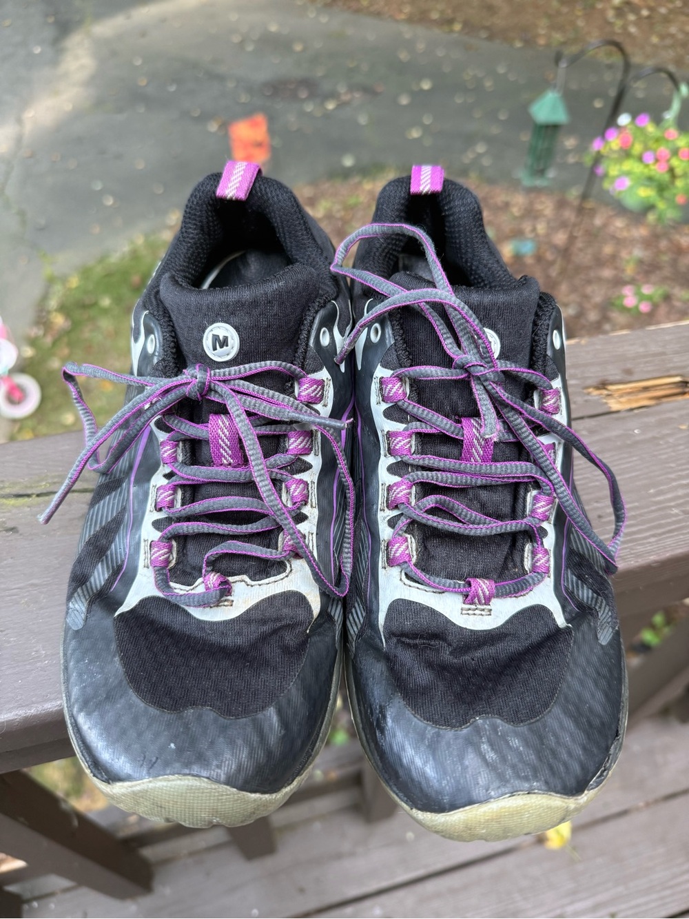 Merrell Women's Black and Purple Trail Runners